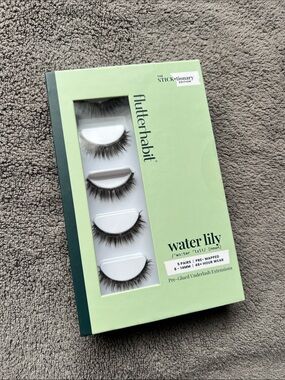 Flutterhabit Water Lily Pre-Glued Underlash Extensions - Black
